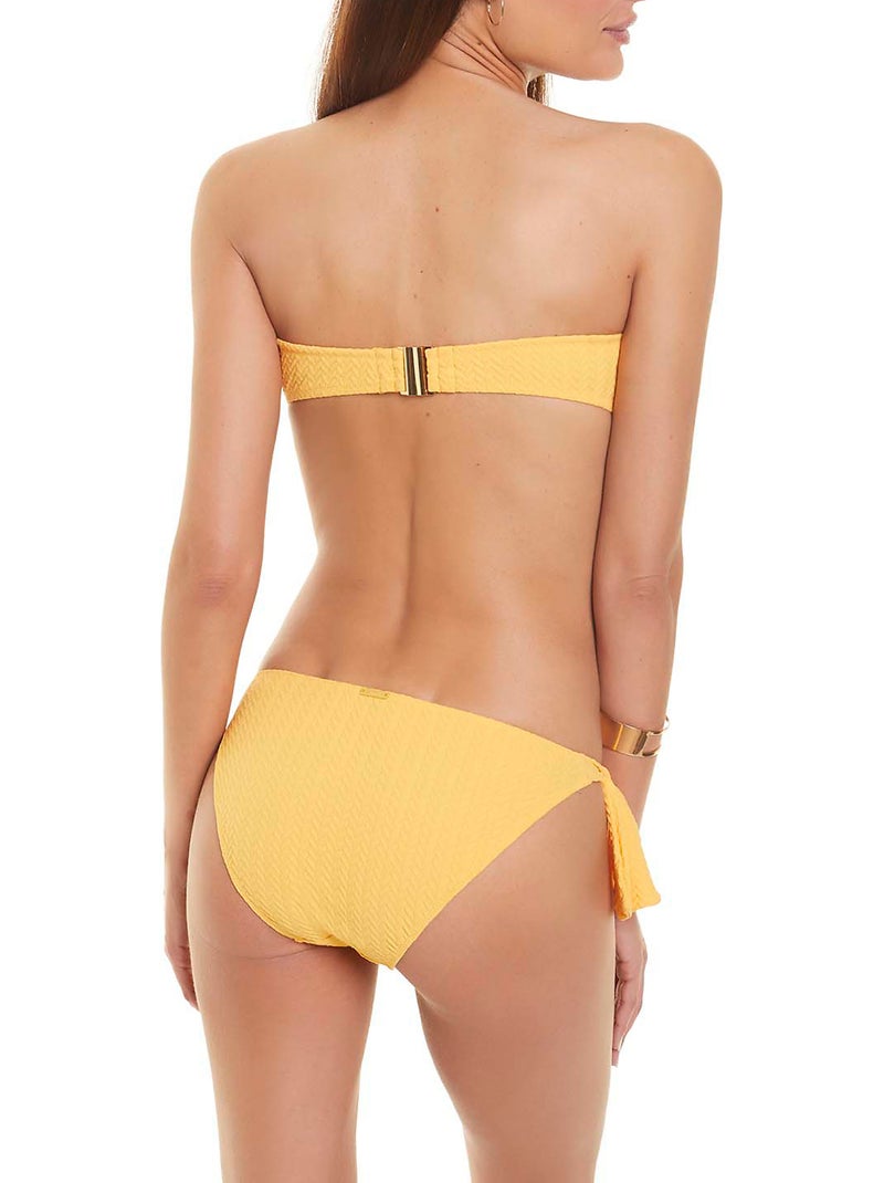 Haut maillot de bain bandeau Basica Jaune - Kiabi