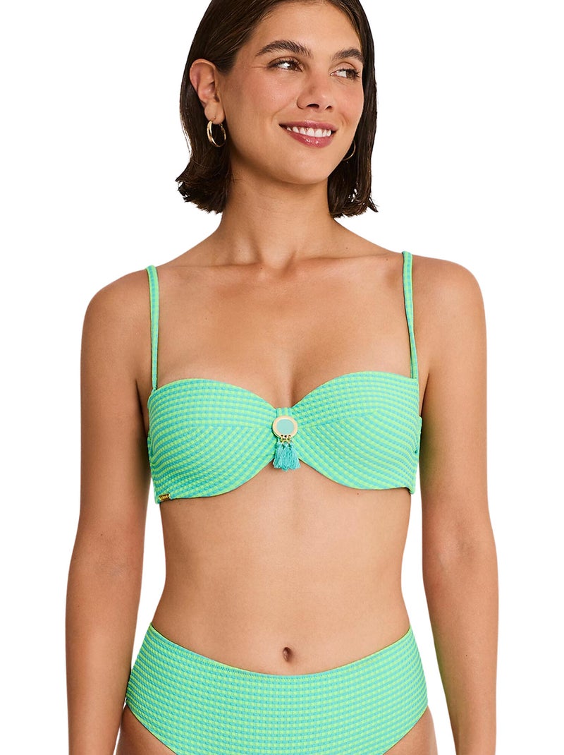 Haut maillot de bain bandeau BIKINI BAY Vert - Kiabi