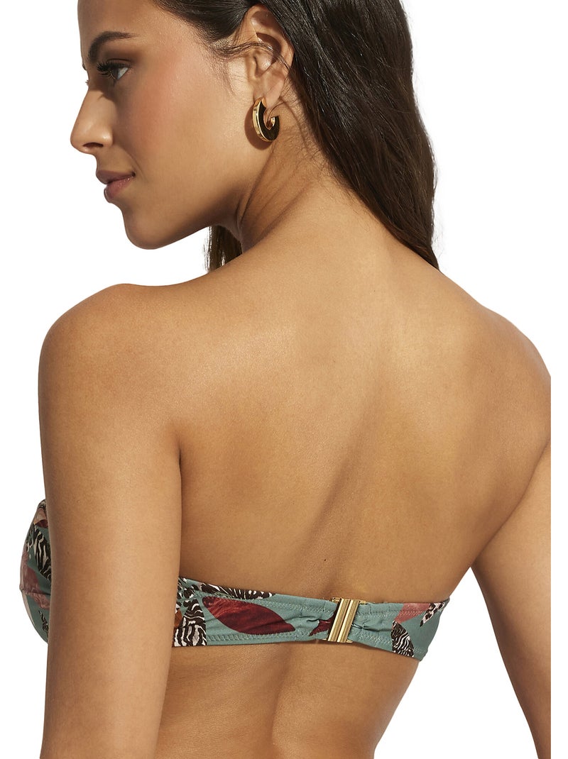 Haut maillot de bain bandeau Jamaica Vert - Kiabi