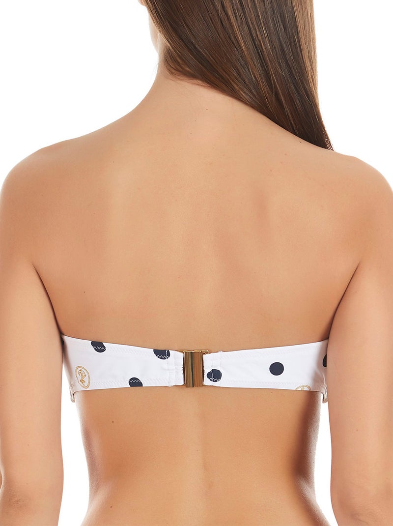 Haut maillot de bain bandeau Lunares Blanc - Kiabi