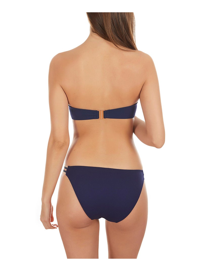 Haut maillot de bain bandeau Marinera Jacquard Bleu - Kiabi