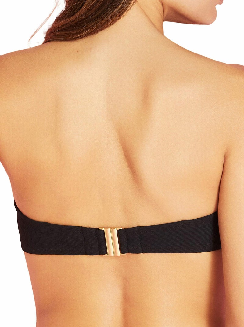 Haut maillot de bain bandeau Miami Noir - Kiabi
