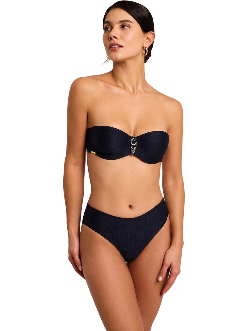 Haut maillot de bain bandeau NAUTILUS Bleu marine - Kiabi