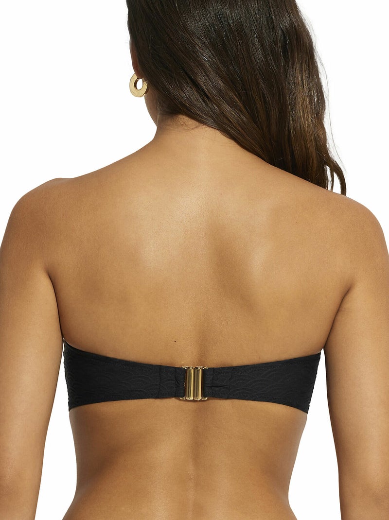 Haut maillot de bain bandeau non préformé Sicilia Noir - Kiabi