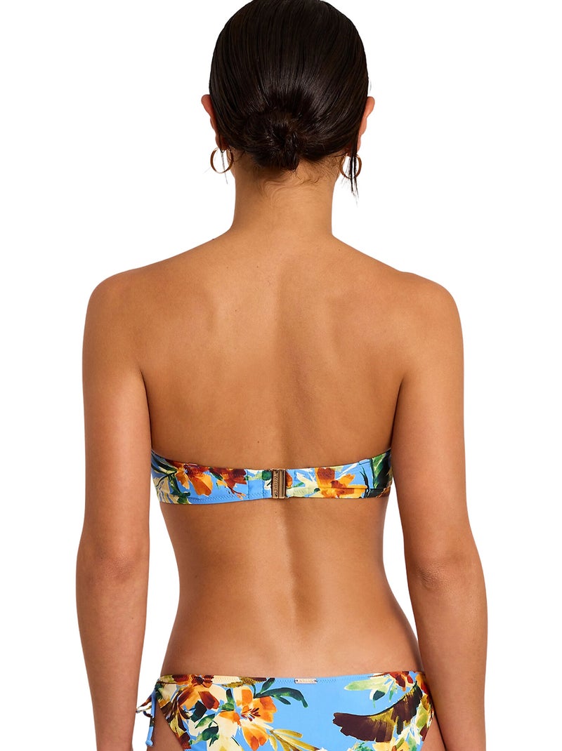 Haut maillot de bain bandeau non préformé TROPICO Bleu - Kiabi