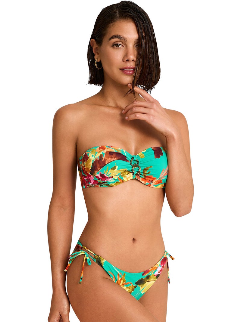 Haut maillot de bain bandeau non préformé TROPICO Vert - Kiabi