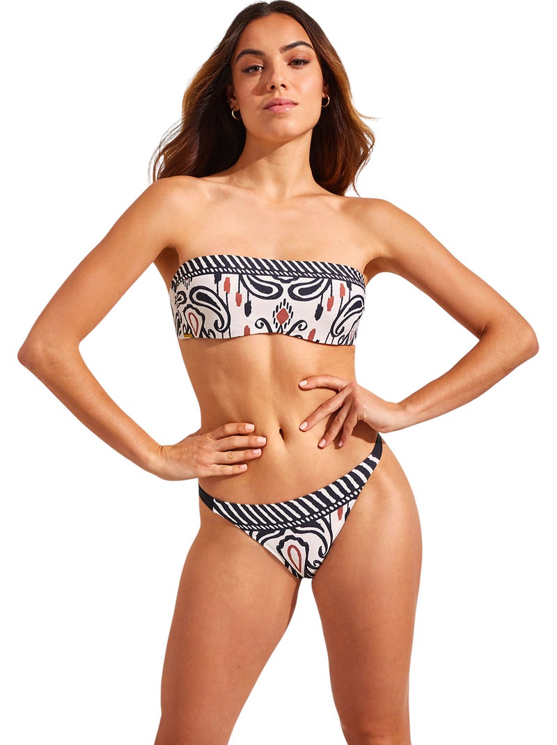 Haut maillot de bain bandeau non préformé VENECIA Ecru - Kiabi