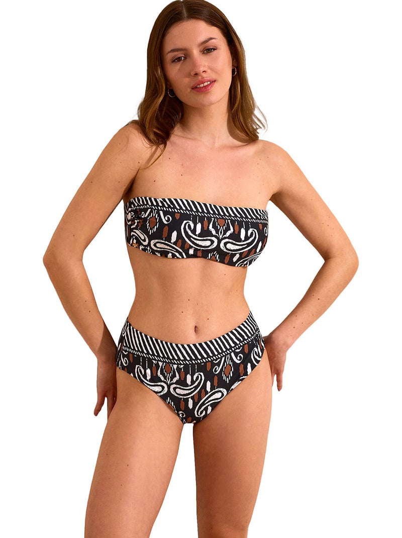 Haut maillot de bain bandeau non préformé VENECIA Noir - Kiabi