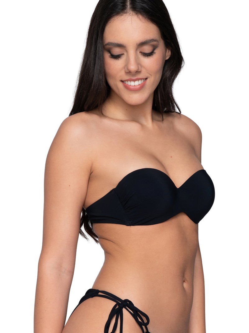 Haut maillot de bain bandeau préformé BLUE SENSE Noir - Kiabi