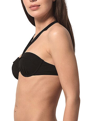 Haut maillot de bain bandeau préformé Blue Sense noir