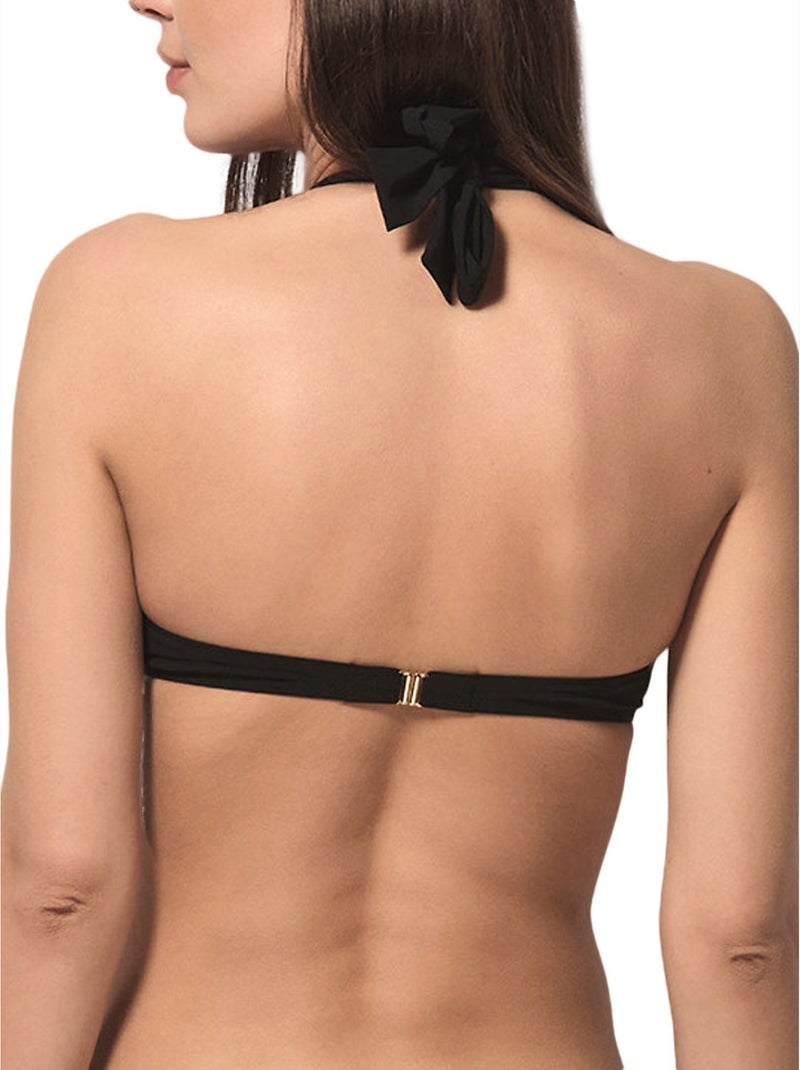 Haut maillot de bain bandeau préformé Blue Sense noir Noir - Kiabi