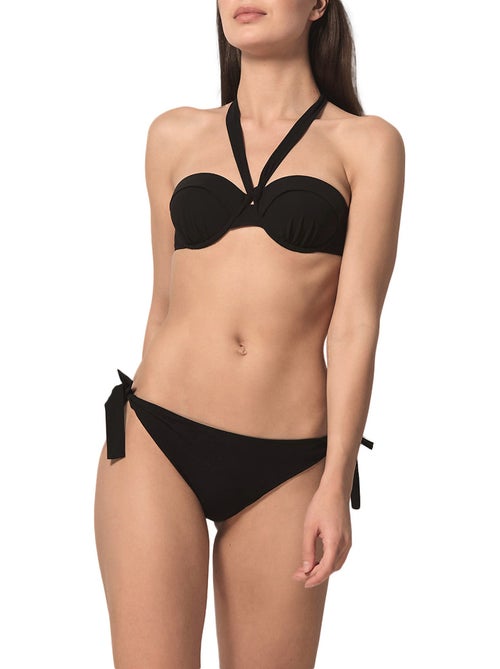 Haut maillot de bain bandeau préformé Blue Sense noir - Kiabi Haut maillot de bain bandeau préformé Blue Sense noir - Kiabi