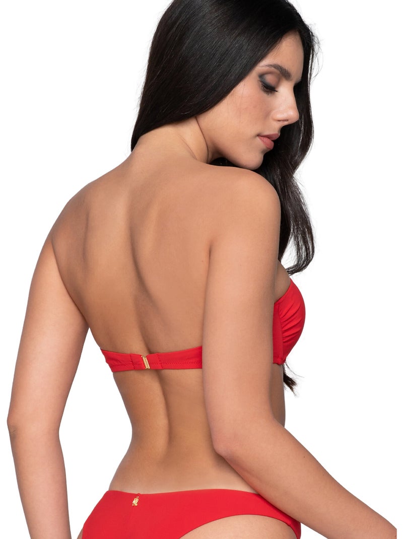 Haut maillot de bain bandeau préformé BLUE SENSE Rouge - Kiabi