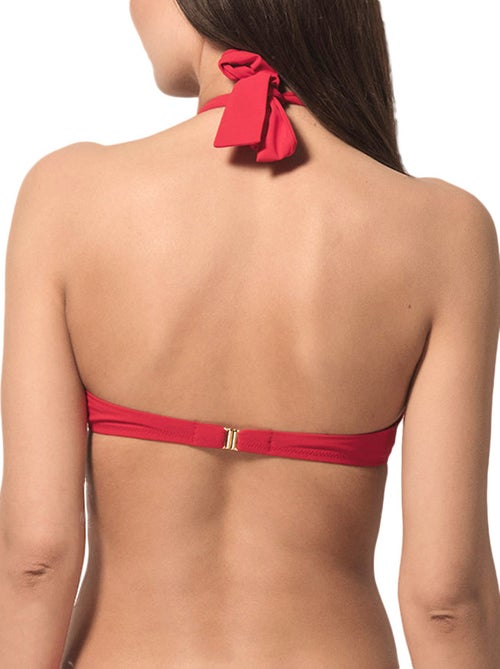 Haut maillot de bain bandeau préformé Blue Sense rouge - Kiabi