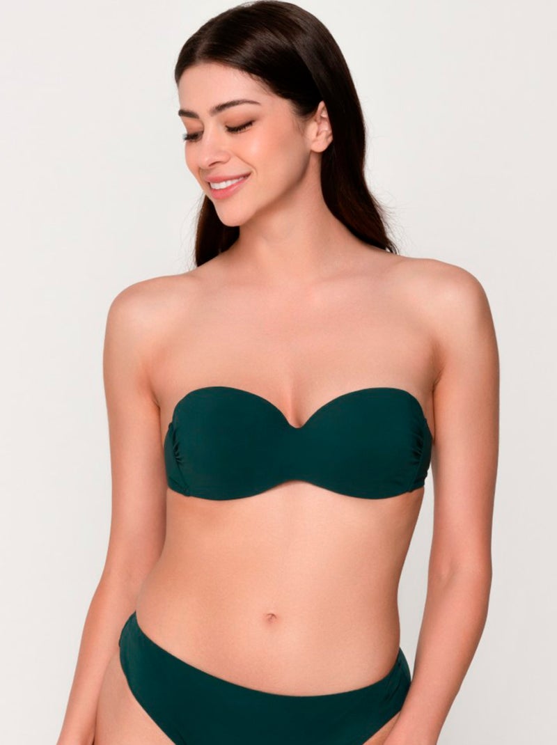 Haut maillot de bain bandeau préformé BLUE SENSE Vert - Kiabi