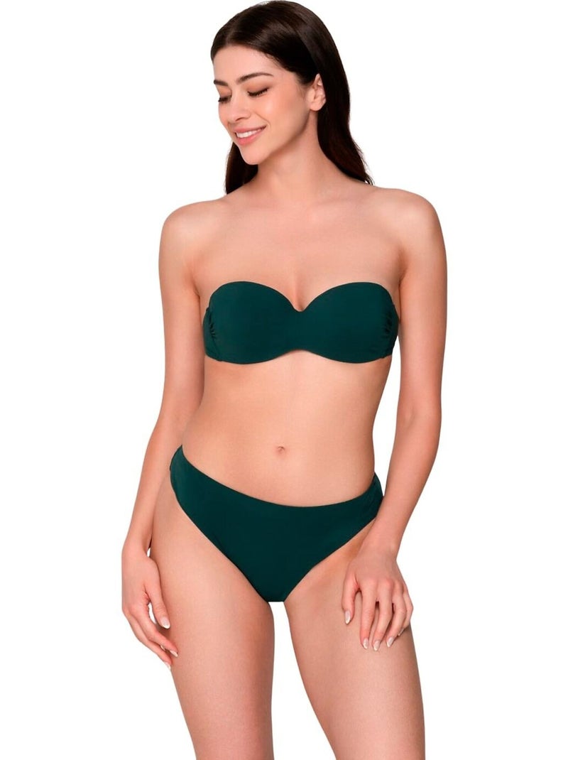 Haut maillot de bain bandeau préformé BLUE SENSE Vert - Kiabi