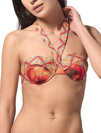 Haut maillot de bain bandeau préformé Broadway rouge