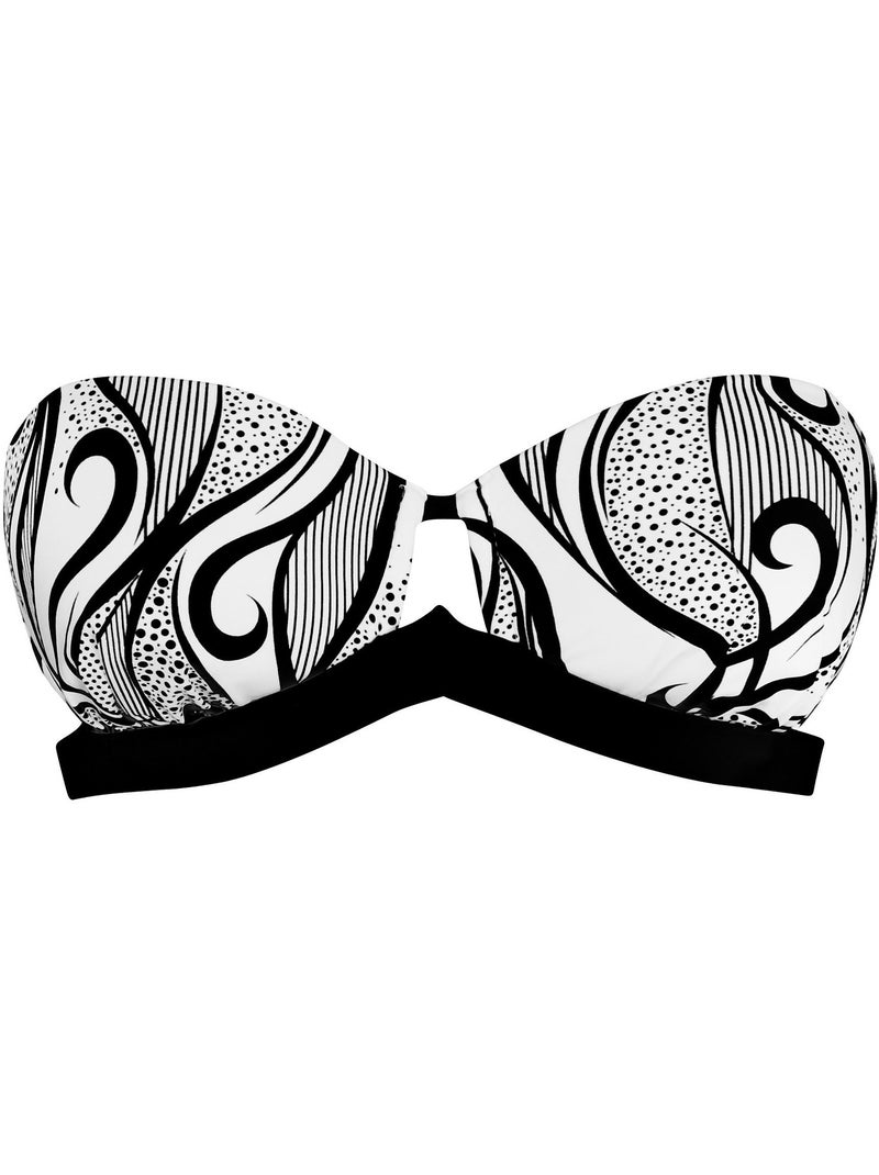 Haut maillot de bain bandeau préformé Elixir Noir - Kiabi