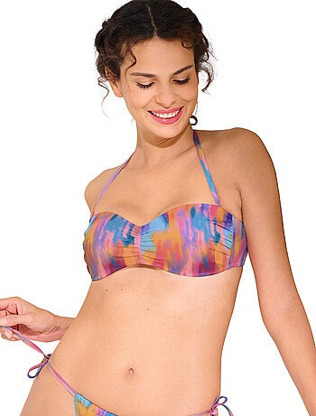 Haut maillot de bain bandeau préformé sans armatures JERSEY