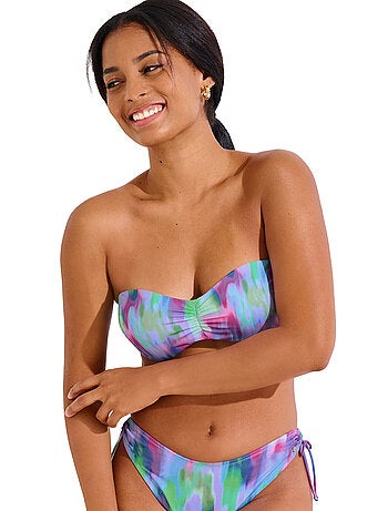 Haut maillot de bain bandeau préformé sans armatures JERSEY