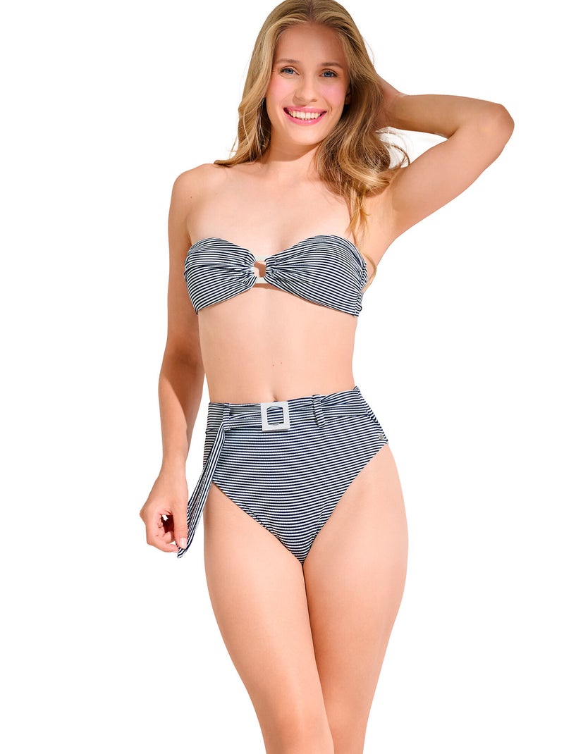 Haut maillot de bain bandeau sans armatures LASCARI Bleu - Kiabi