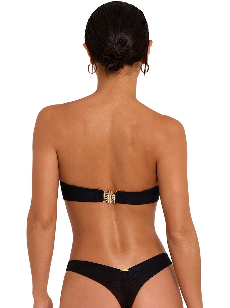 Haut maillot de bain bandeau SOLSTICE Noir - Kiabi