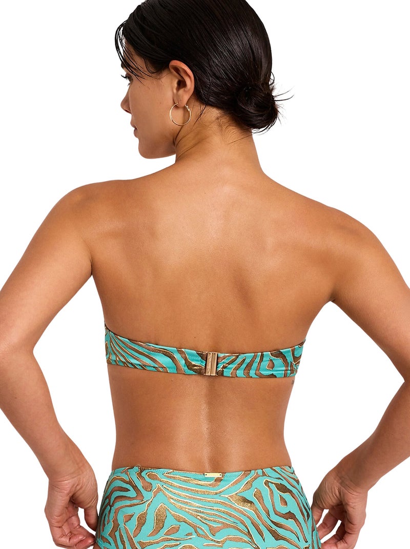 Haut maillot de bain bandeau UTOPIA Bleu turquoise - Kiabi