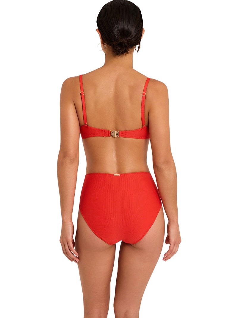 Haut maillot de bain bikini emboîtant SOLSTICE Orange corail - Kiabi