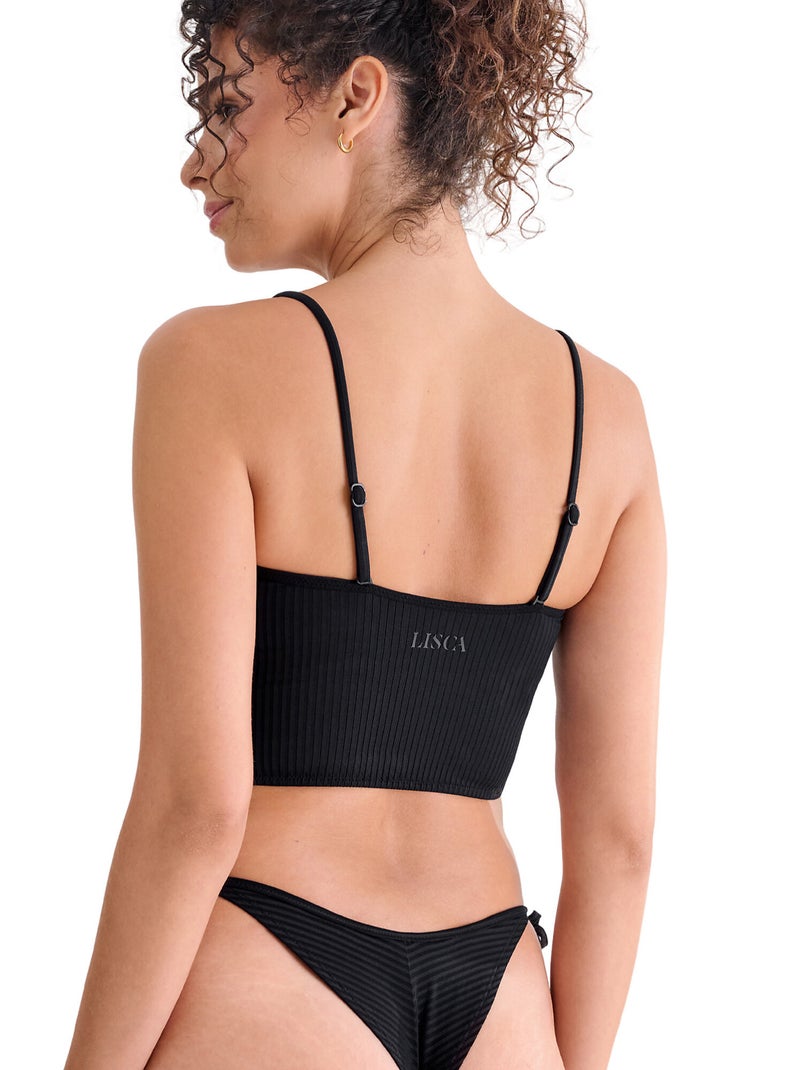 Haut maillot de bain bustier sans armatures FLORIDA Noir - Kiabi