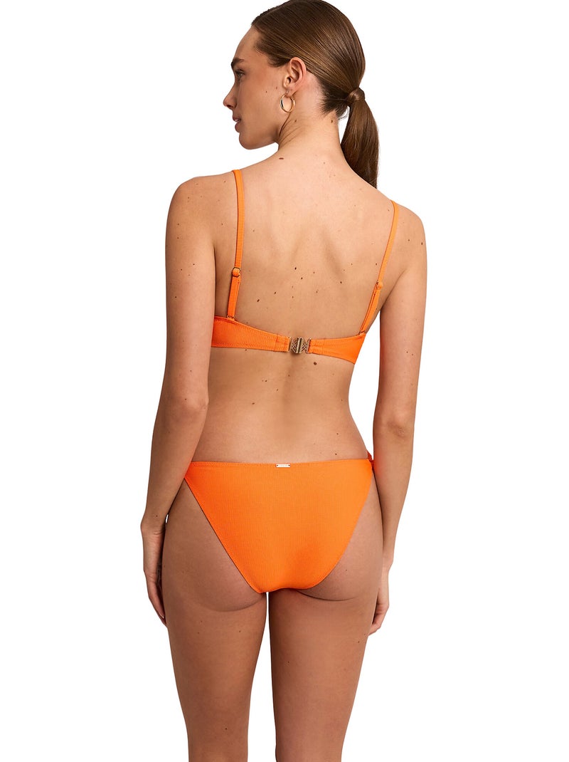 Haut maillot de bain décolleté préformé sans armatures SOLSTICE Orange - Kiabi