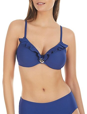 Haut maillot de bain emboîtant à volants Basica