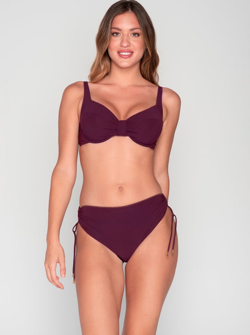 Haut maillot de bain emboîtant non préformé BLUE SENSE Bordeaux - Kiabi