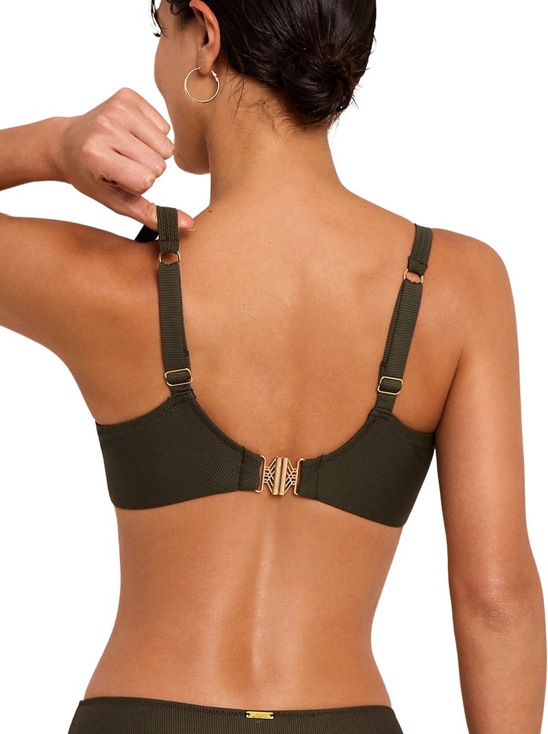 Haut maillot de bain emboîtant SOLSTICE Kaki - Kiabi