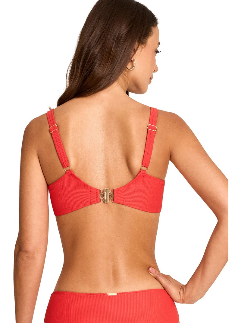 Haut maillot de bain emboîtant SOLSTICE Orange corail - Kiabi