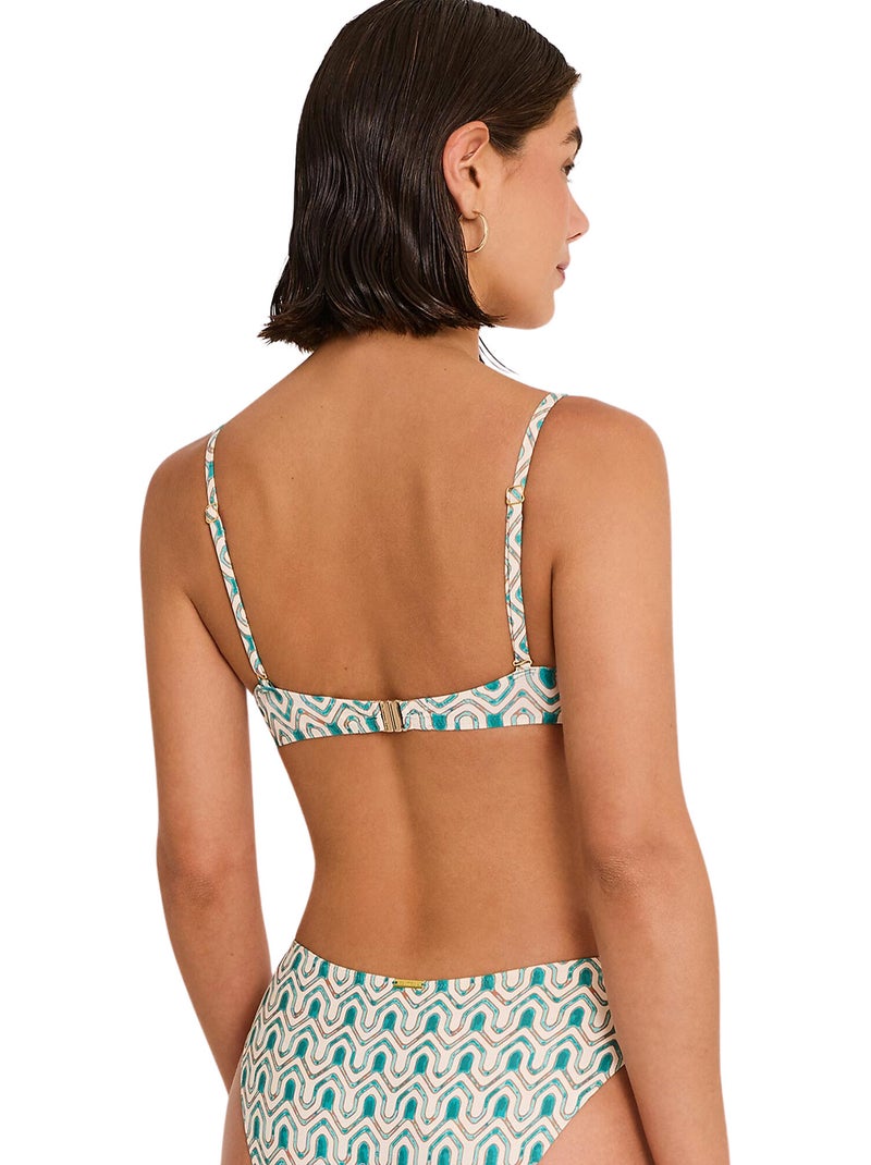 Haut maillot de bain préformé armaturé KALEIDO Vert - Kiabi