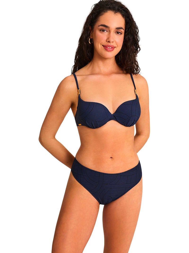 Haut maillot de bain préformé armaturé REVERIE Bleu marine - Kiabi