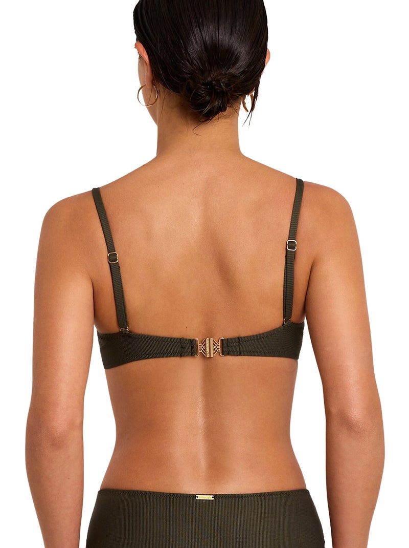 Haut maillot de bain préformé armaturé SOLSTICE Kaki - Kiabi