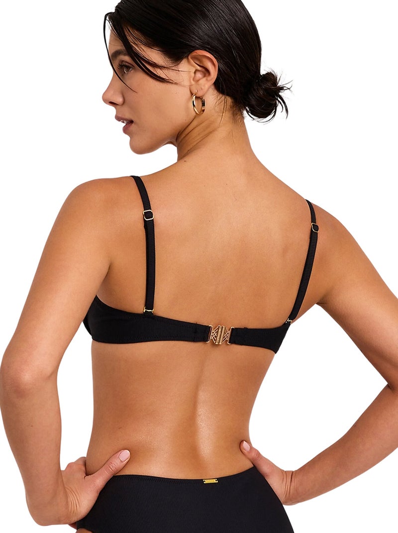 Haut maillot de bain préformé armaturé SOLSTICE Noir - Kiabi