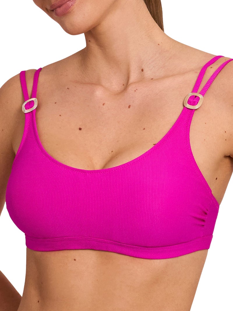 Haut maillot de bain prothétique SOLSTICE Rose fushia - Kiabi