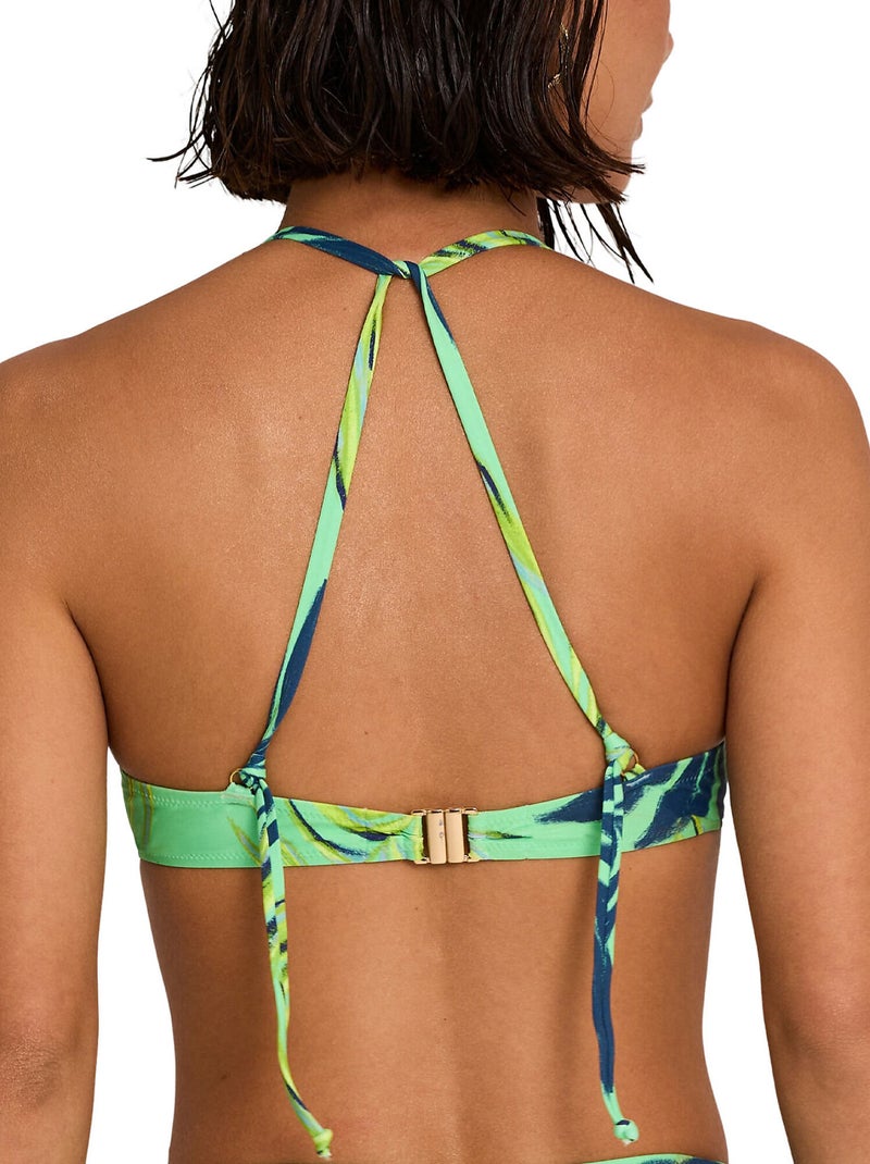Haut maillot de bain triangle armaturé CALYPSO Vert - Kiabi