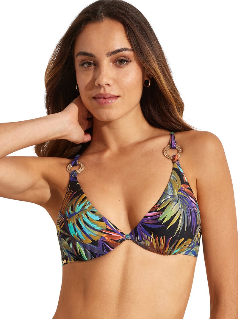 Haut maillot de bain triangle armaturé non préformé JADE Noir - Kiabi