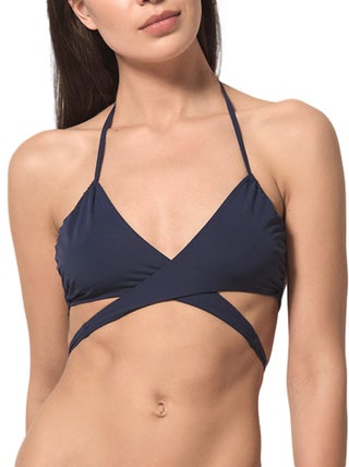 Haut maillot de bain triangle convertible Blue Sense bleu