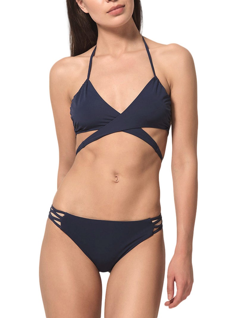 Haut maillot de bain triangle convertible Blue Sense Bleu - Kiabi