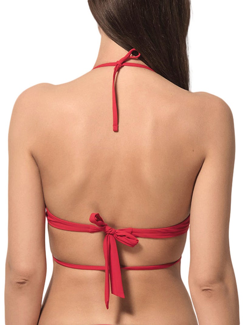 Haut maillot de bain triangle convertible Blue Sense Rouge - Kiabi