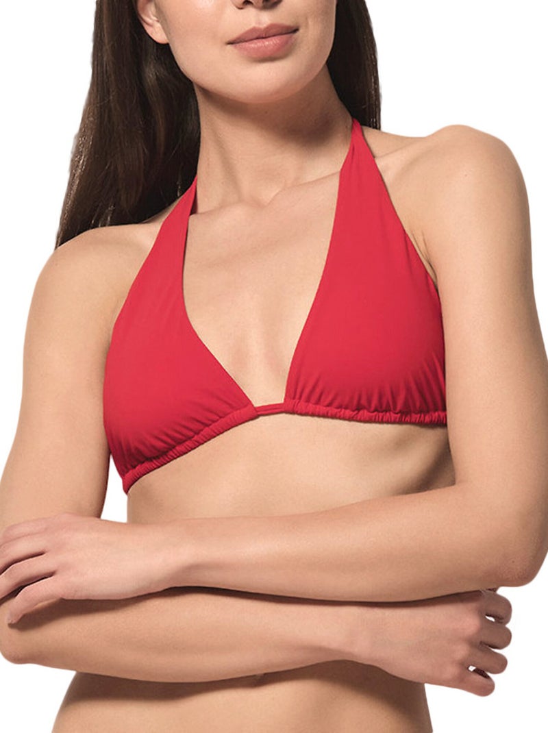 Haut maillot de bain triangle convertible Blue Sense rouge Rouge - Kiabi