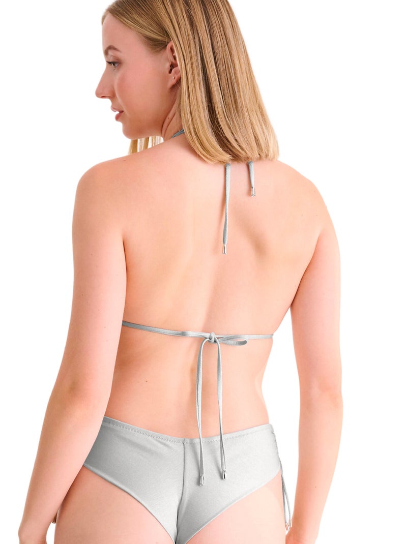 Haut maillot de bain triangle dos nu BLUE LAGOON Argent - Kiabi