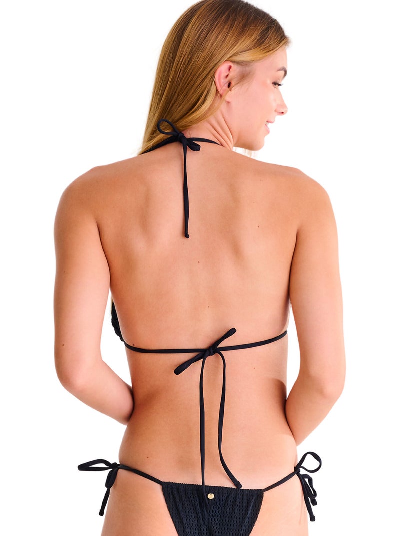 Haut maillot de bain triangle dos nu CALVI Noir - Kiabi