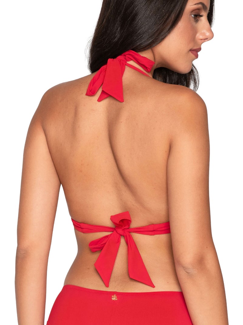 Haut maillot de bain triangle plissé emboîtant BLUE SENSE Rouge - Kiabi