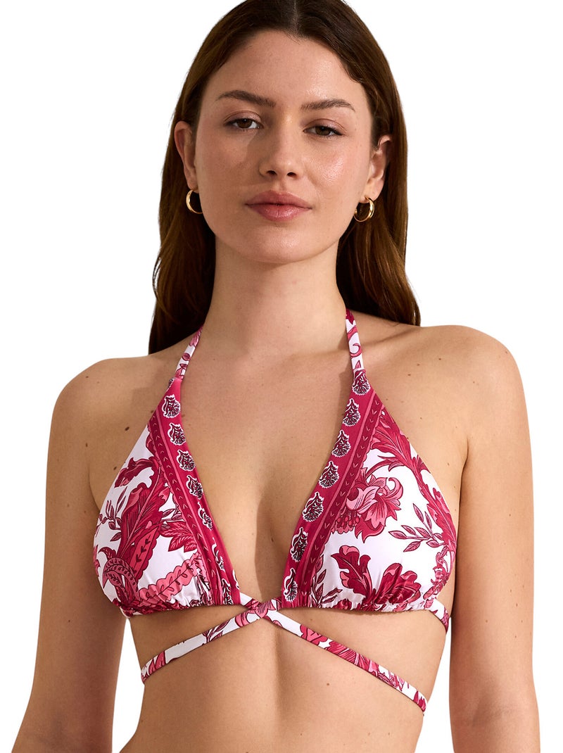 Haut maillot de bain triangle préformé ACANTHUS Rose - Kiabi