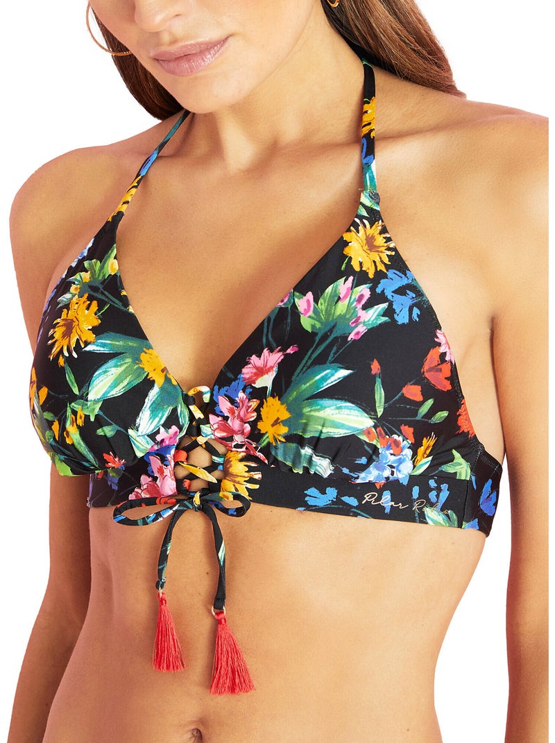 Haut maillot de bain triangle préformé Amalfi Noir - Kiabi